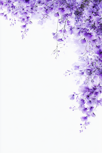Delicate Purple Wildflower Border