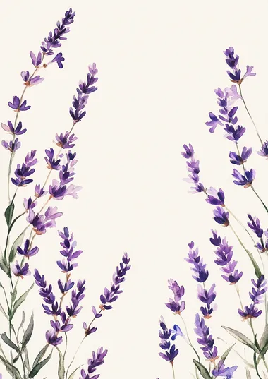 Delicate Purple Wildflower Frame for Your Message