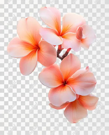Delicate Red Plumeria: A Floral Symphony in Five Petals Delicate Red Plumeria: A Floral Symphony in Five Petals