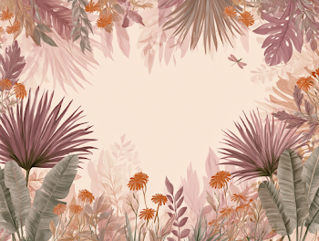 Delicate Tropical Botanical Illustration
