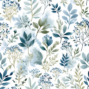 Delicate Watercolor Botanical Pattern