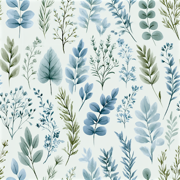 Delicate Watercolor Botanical Pattern