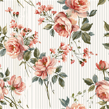 Delicate Watercolor Floral Fabric Pattern
