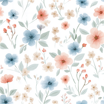 Delicate Watercolor Floral Pattern