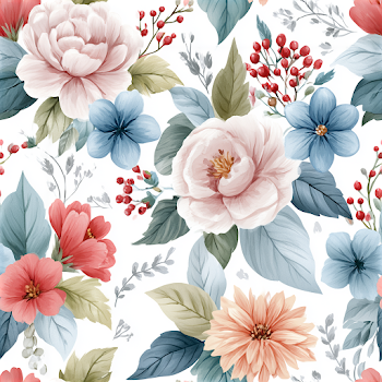 Delicate Watercolor Floral Pattern