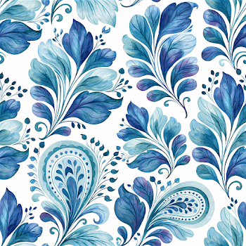 Delicate Watercolor Paisley Pattern
