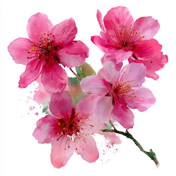 Delicate Watercolor Pink Flowers