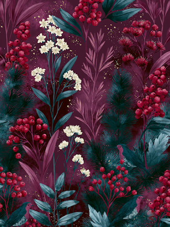 Delicate Winter Foliage Illustration