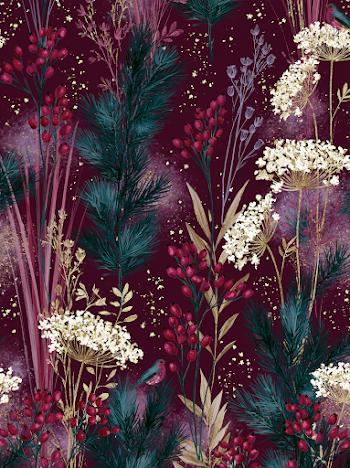 Delicate Winter Foliage Illustration