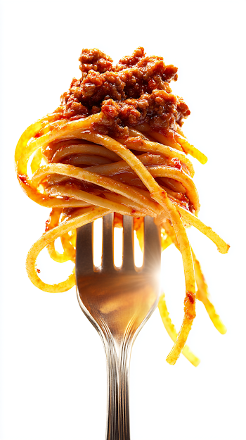 Delicious Bolognese Spaghetti on a Fork