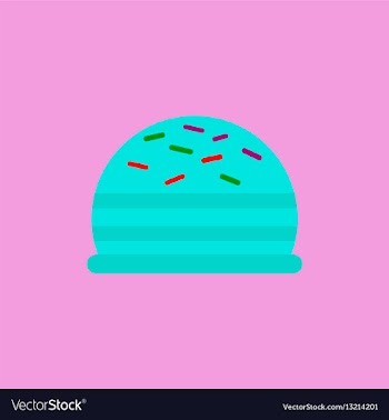 Delicious cake flat icon vector image