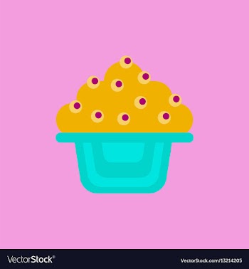 Delicious cake flat icon vector image