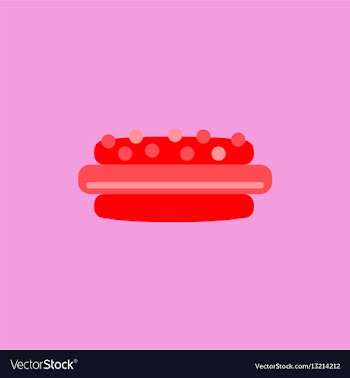 Delicious cake flat icon vector image