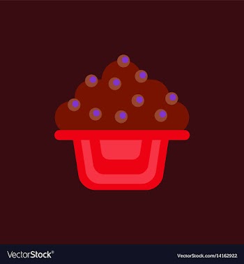 Delicious cake flat icon vector image