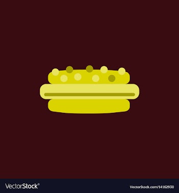 Delicious cake flat icon vector image