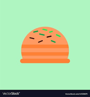 Delicious cake flat icon vector image