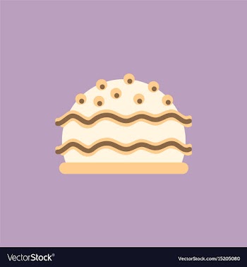 Delicious cake flat icon vector image