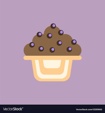 Delicious cake flat icon vector image