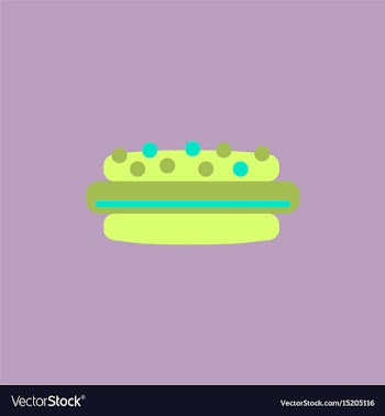 Delicious cake flat icon vector image