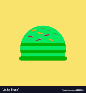 Delicious cake flat icon vector image