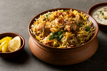 Delicious Chicken Biryani in Rustic Earthenware