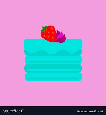 Delicious chocolate strawberry cake vector image