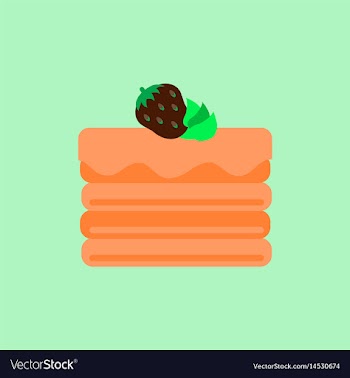 Delicious chocolate strawberry cake vector image