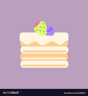 Delicious chocolate strawberry cake vector image