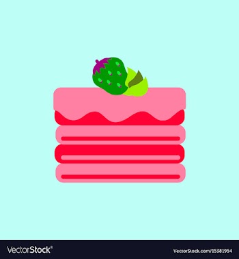 Delicious chocolate strawberry cake vector image