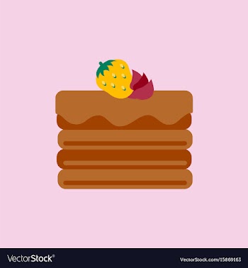 Delicious chocolate strawberry cake vector image