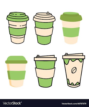 delicious coffee paper cup icon green colordrink