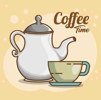 Delicious coffee time elements Free Vector