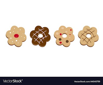 delicious cookies of different shapes and with