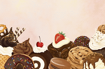 Delicious desserts border background, aesthetic | Free Photo Illustration - rawpixel