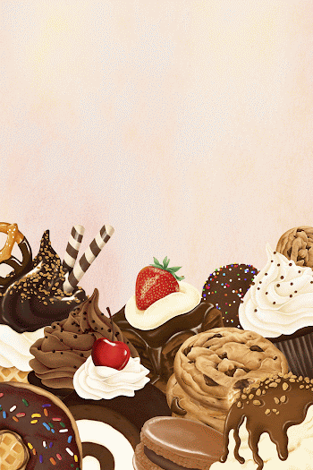 Delicious desserts border background, aesthetic | Free Photo Illustration - rawpixel