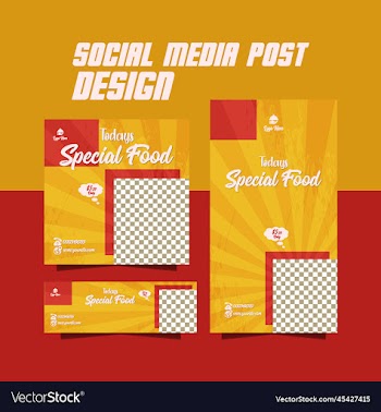 delicious food flyer or social media food post