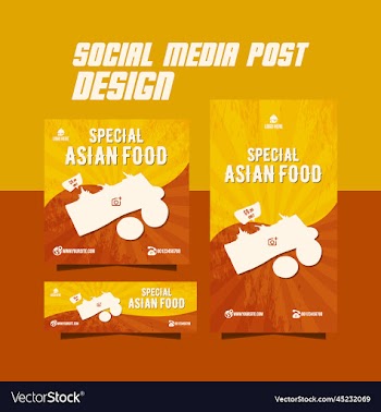 delicious food menu flyer or social media food