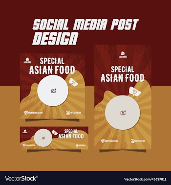 delicious food menu poster or asian food banner
