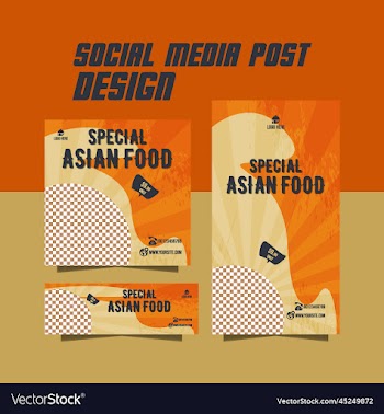 delicious food menu poster or social media post