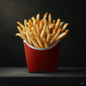 Delicious French Fries in a Red Container