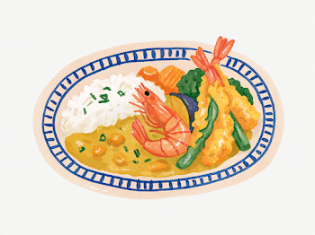 Delicious Japanese Curry Rice with Tempura