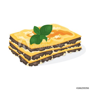 Delicious lasagna at home