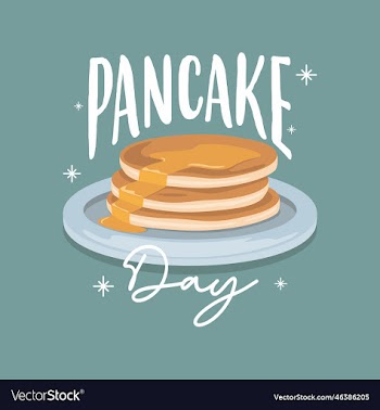 delicious pancake with melted butter on the plate