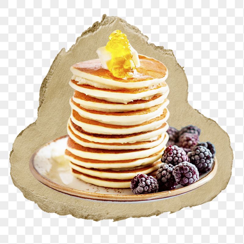 Delicious pancakes png ripped paper | Free PNG - rawpixel