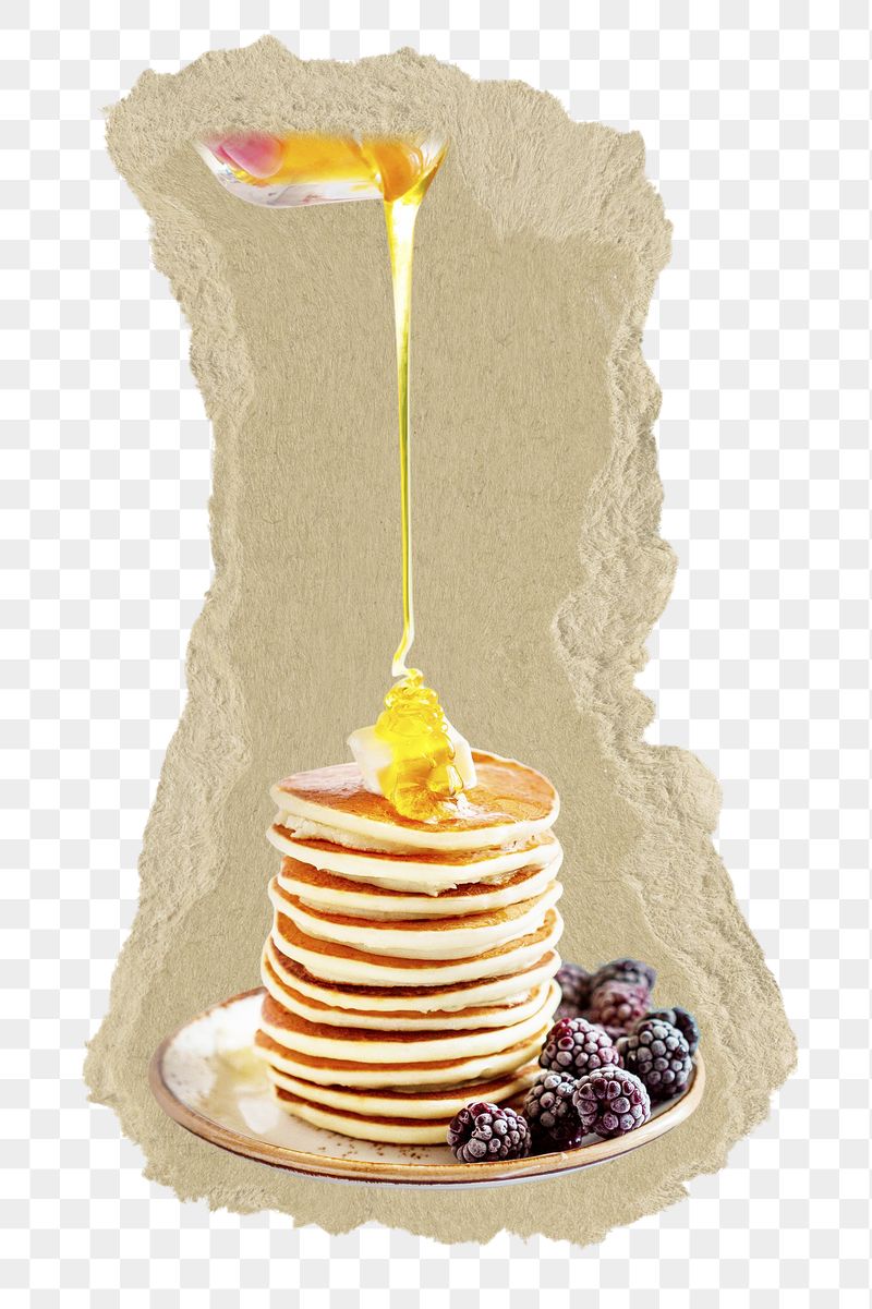 Delicious pancakes png ripped paper | Free PNG - rawpixel