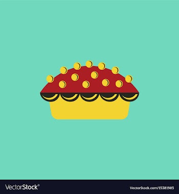 Delicious pie vector image