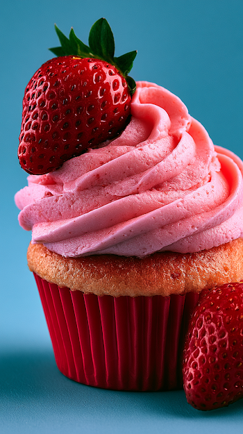 Delicious Strawberry Cupcake