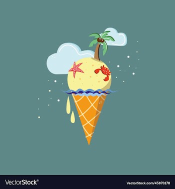 delicious sweet ice cream in the form