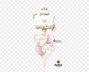 Delicious Wedding Cake Balloon Bouquet - 15cm Qualatex Quick Link Balloons Assorted Colours