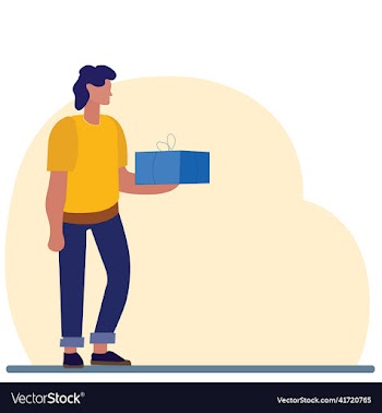 delivery boy hold box in hand delivery concept